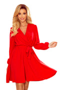 Numoco 339-1 BINDY Feminine dress with a neckline - red