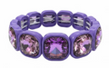 Purple Crystal Stretch Bracelet