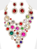 Queen of Color Crystal Statement Necklace Set