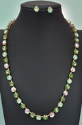 Multi-Green Opal Necklace Set